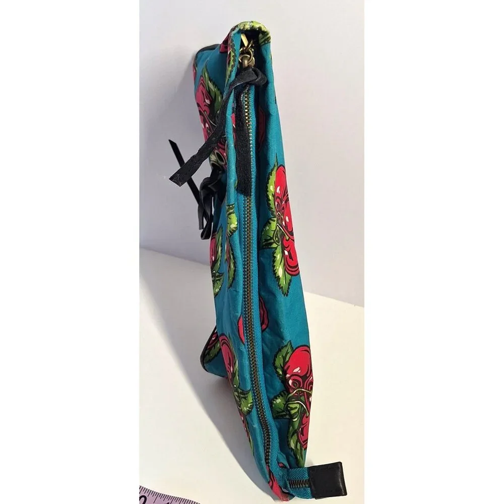 Betseyville Betsey Johnson Cherry HandBag Purse Chain & Leather Strap Turquoise - Picture 9 of 9